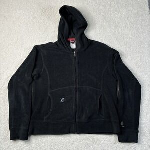 Vintage‎ Patagonia Plush Synchilla Hoody Fleece Jacket Women's Large Black 20950